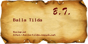 Balla Tilda névjegykártya
